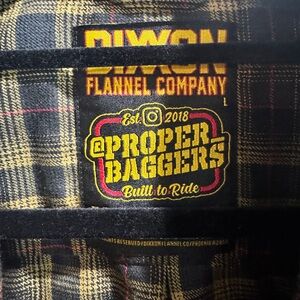DIXXON Black and Yellow Plaid Casual Button Down Shirt